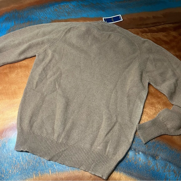 Vintage Pendleton Camel Hair V-Neck Sweater Tan Large made in USA NOS - Picture 2 of 10